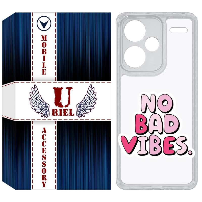 کاور یوریل مدل Clear کد 92 طرح انرژی مثبت مناسب برای گوشی موبایل شیائومی Redmi Note 13 Pro Plus