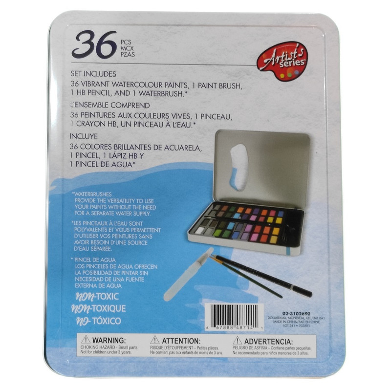 آبرنگ 36 رنگ مدل آرتیست