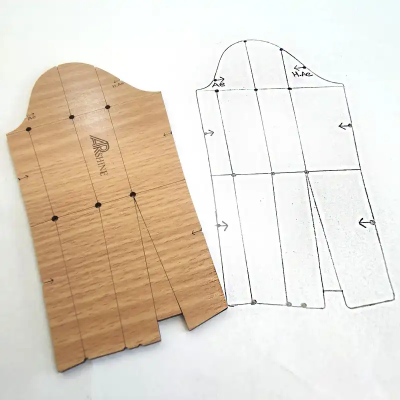 خط کش خیاطی آرشاین مدل SH1.4 مجموعه 3 عددی