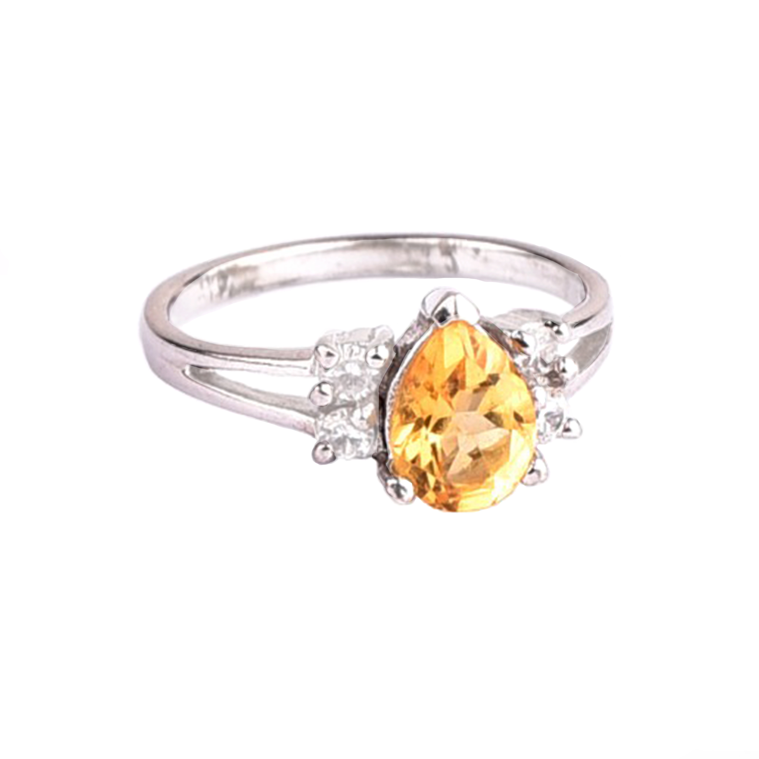انگشتر نقره زنانه مدل Citrine