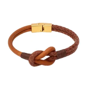 دستبند چرمی مدل ماتینا چرم طبیعی کد 2010