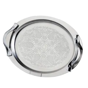 سینی دسته دار مدل بیضی سایز 40×20 سانتی‌متر