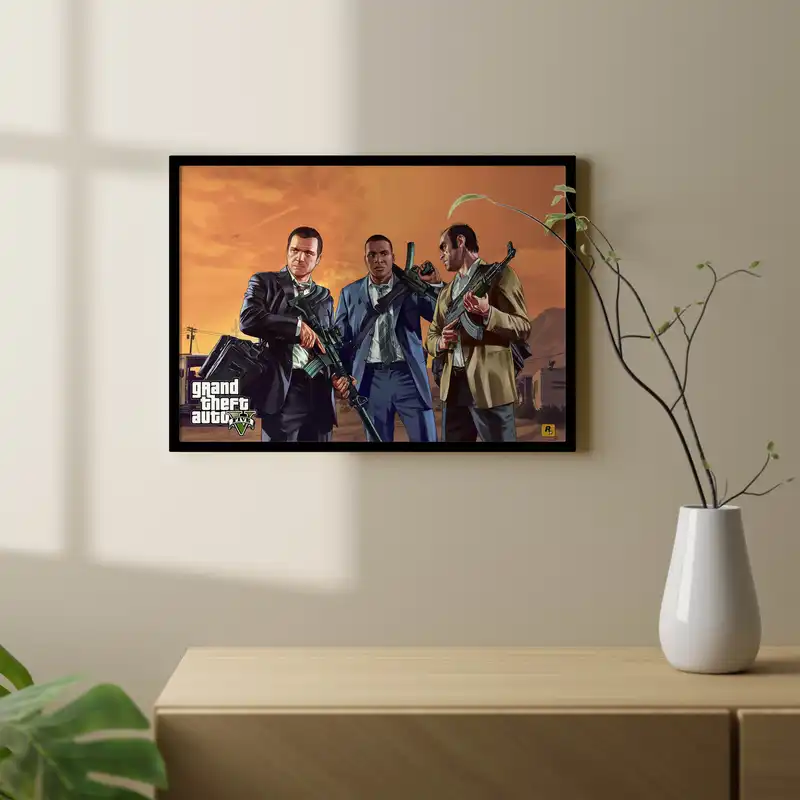 تابلو مدل گیمینگ بازی جی تی ای کد el04