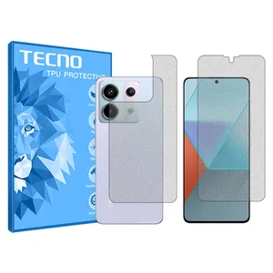 Tecno HyMTT model Matte screen protector suitable for Xiaomi Redmi Note 13 mobile phone along with the back of the phone