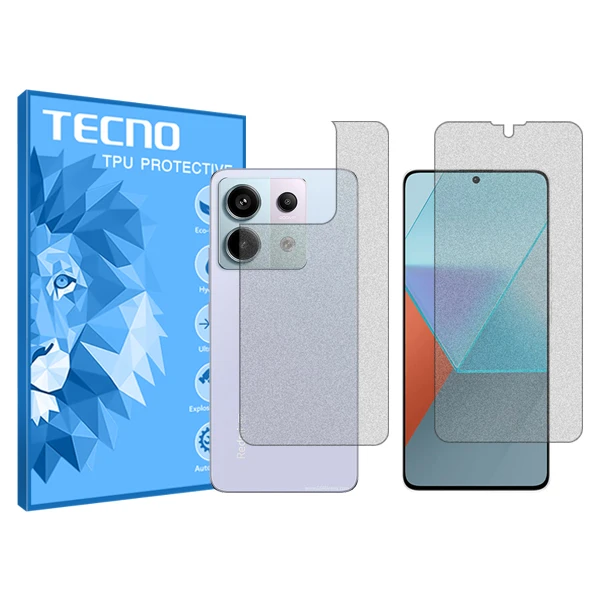 محافظ صفحه نمایش مات تکنو مدل HyMTT مناسب برای گوشی موبایل شیائومی Redmi Note 13 به همراه محافظ پشت گوشی
