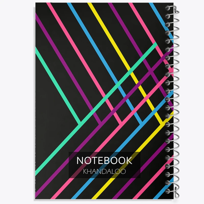 دفتر نت موسیقی 50 برگ خندالو مدل مدرن رنگی کد N68