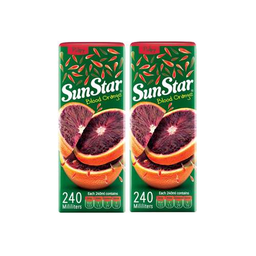 آبمیوه پرتقال توسرخ سان استار - حجم 240 میلی لیتر بسته 2 عددی