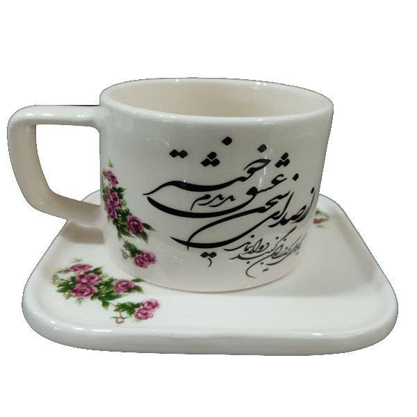 فنجان و نعلبکی سرامیکی مدل ساده