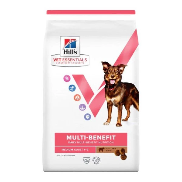 غذا خشک سگ بالغ هیلز مدل Multi-Benefit  طعم بره وزن 10 کیلوگرم