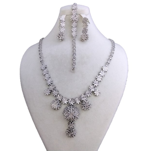 نیم ست نقره زنانه مدل glsr-14400