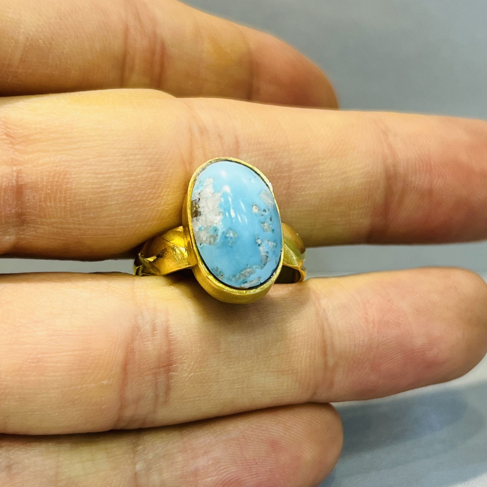 انگشتر نقره زنانه مدل فیروزه نیشابوری کد 34-34 - - 6