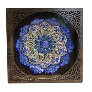 بشقاب میناکاری مدل اسلیمی کد 240