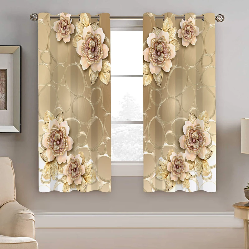 پرده نیروانا طرح گل مدل مخمل کد 5016 سایز 140×200 سانتی متر