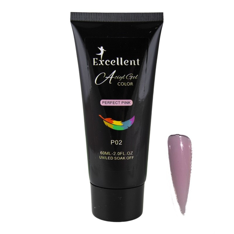 پلی ژل کاشت ناخن اکسلنت مدل P02 حجم 60 میلی لیتر پلی ژل کاشت ناخن اکسلنت مدل P02 حجم 60 میلی لیتر