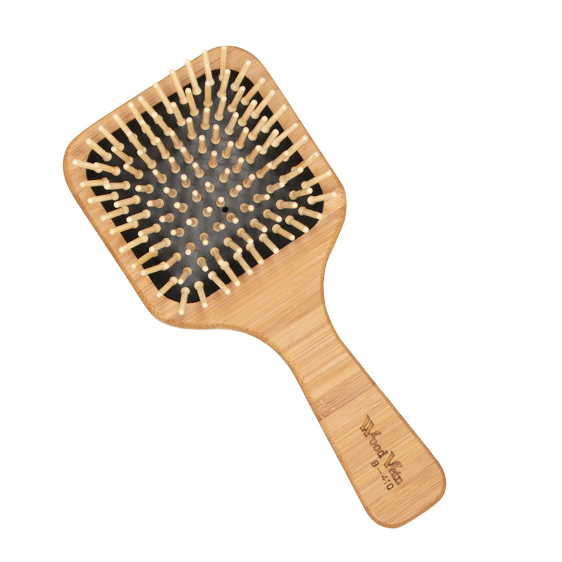 برس مو وودوین مدل چهارگوش چوبی بامبو کد B_410