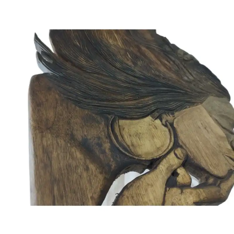 دیوارکوب منبت کاری مدل دختری در باد