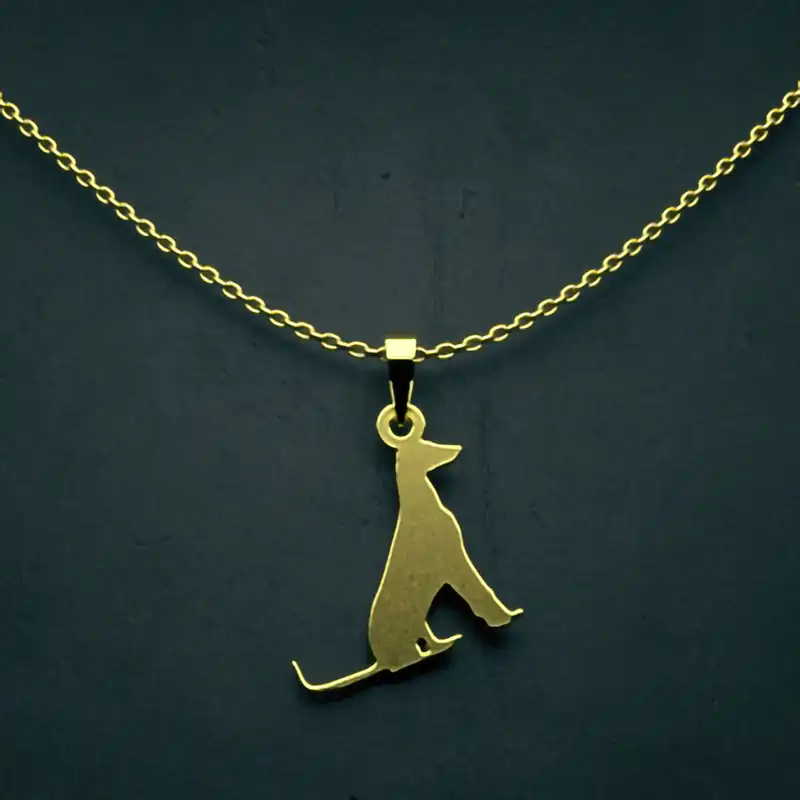 گردنبند طلا 18 عیار زنانه مدوپد مدل سگ کد J3-1-1092