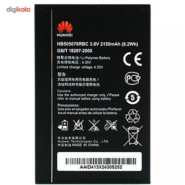 باتری موبایل مدل HB505076RBC با ظرفیت 2150mAh مناسب برای گوشی موبایل هوآوی G700