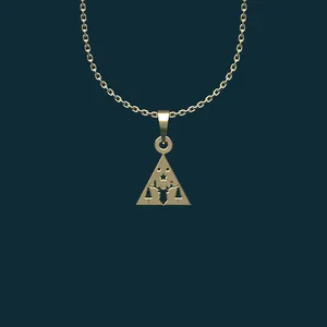 گردنبند طلا 18 عیار زنانه مدوپد مدل گوزن کد AA2-1-1088