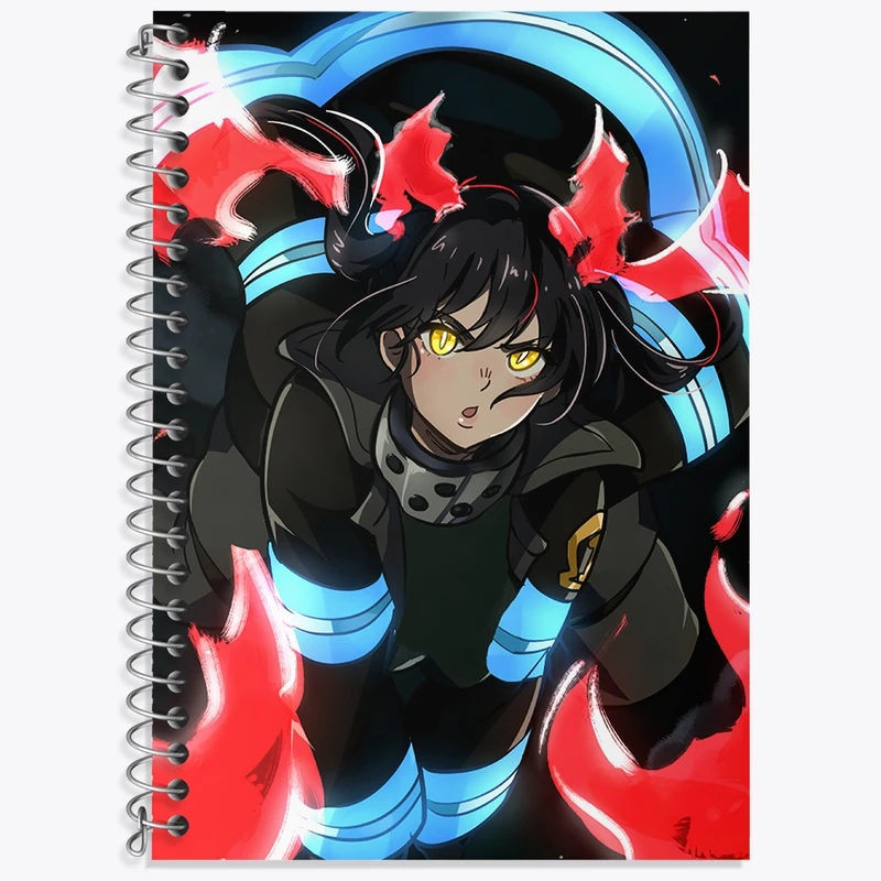 دفتر زبان 50 برگ خندالو مدل سه خط طرح تاماکی انیمه نیروی آتش کد 32228