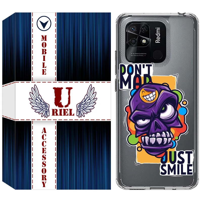 کاور یوریل مدل Clear کد 33 طرح Smile مناسب برای گوشی موبایل شیائومی Redmi 10C