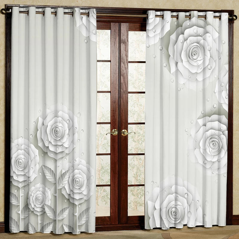  پرده مدل گلدار مخمل پانچی کد 1200a سایز 140x280 سانتی متر