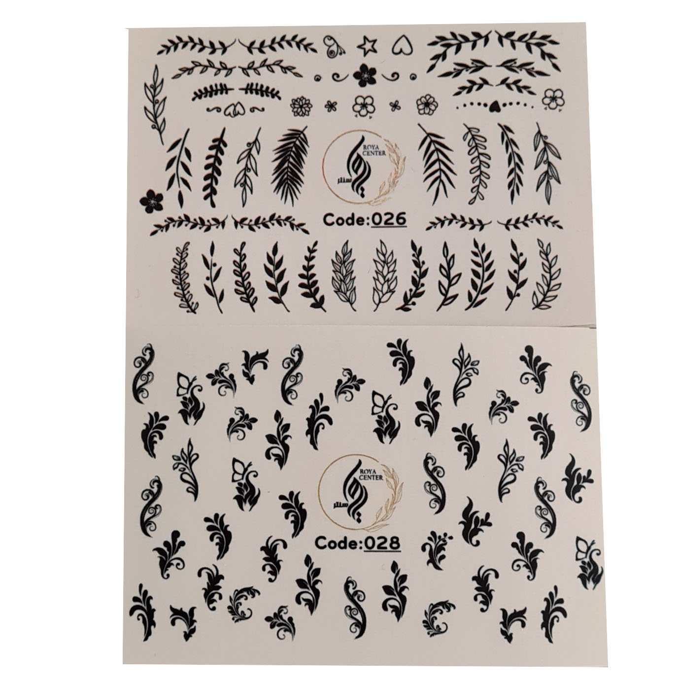 برچسب لنز ناخن رویاسنتر مدل 2628 مجموعه 2 عددی