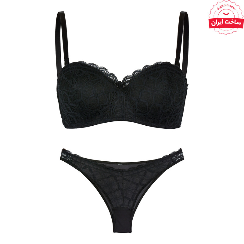 ست شورت و سوتین زنانه ان بی بی مدل k00031 رنگ مشکی
