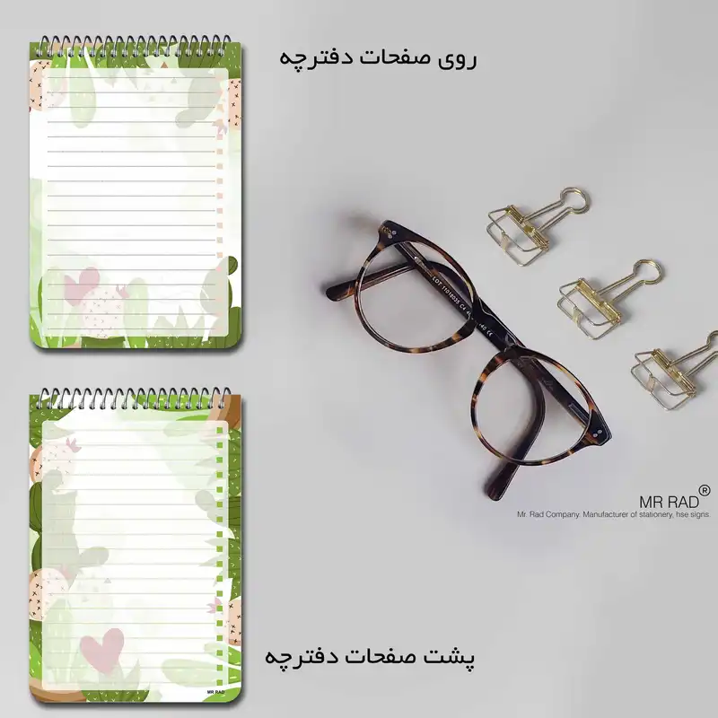 دفترچه یادداشت مستر راد طرح کاکتوس مدل Cheekbox کد fiory 1816 vip