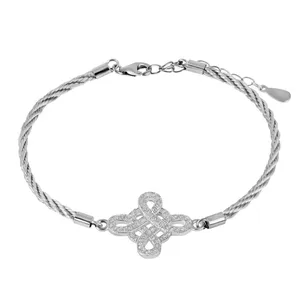 دستبند نقره اقلیمه کد DN366