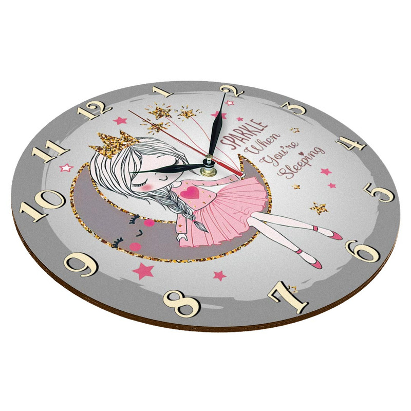 ساعت دیواری کودک طرح پرنسس و ماه کد 1418G ساعت دیواری کودک طرح پرنسس و ماه کد 1418G