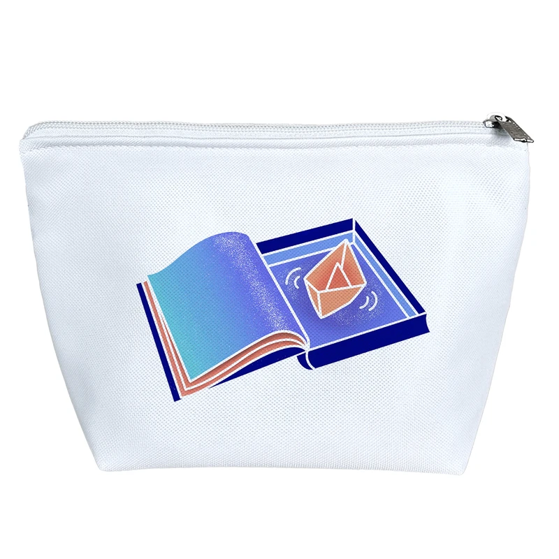 کیف لوازم آرایش دخترانه خندالو مدل قایق و کتاب  کد 3403