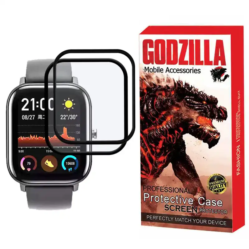 محافظ صفحه نمایش گودزیلا مدل G-PMMA مناسب برای ساعت هوشمند امیزفیت GTS بسته 2 عددی