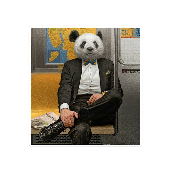 استیکر لپ تاپ ماسا دیزاین طرح پاندا مدل STK1395