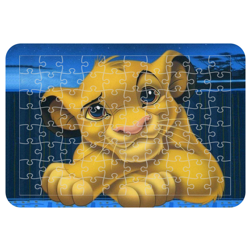 پازل 54 تکه اطلس آبی  طرح کارتون شیر شاه مدل P1974