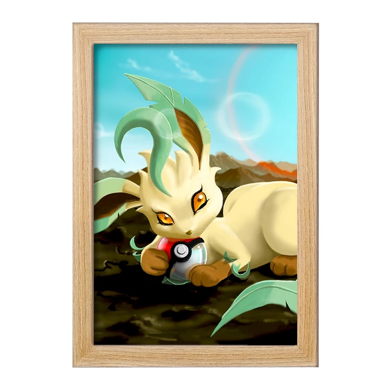 تابلو خندالو مدل لیفئون انیمه پوکمون  کد 17348