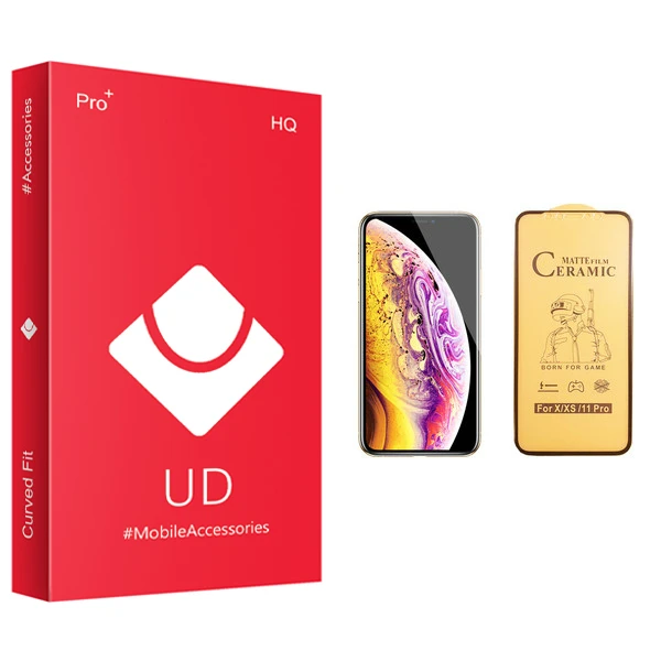 محافظ صفحه نمایش سرامیکی یو دی مدل +PRO مناسب برای گوشی موبایل اپل iPhone XS