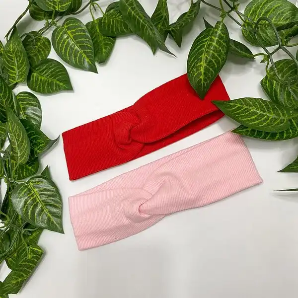 هدبند گره ای تک رنگ مدل کبریتی 02