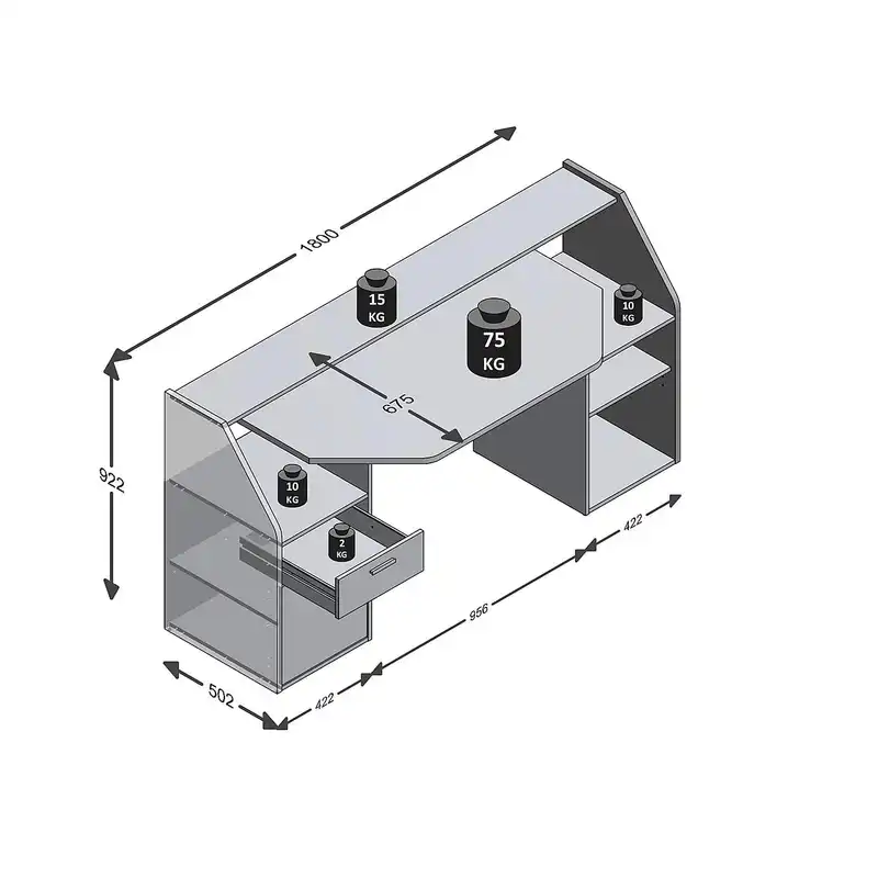 میز استودیو مدل DL180L