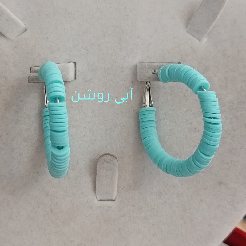 گوشواره زنانه مدل عروسکی پاستیلی حلقه ای