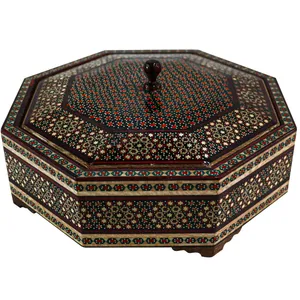 شکلات خوری خاتم کاری مدل 6 ضلعی کد 1a14p8