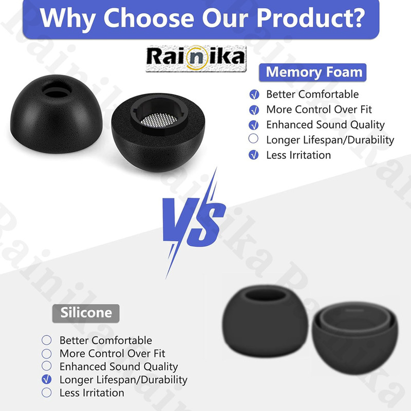 سری هندزفری رینیکا مدل Pro مناسب برای کیس هدفون سامسونگ Galaxy Buds 3 Pro / Buds 4 Pro مجموعه 6 عددی