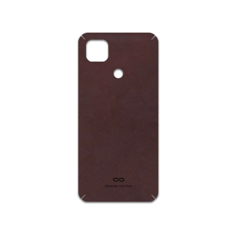 برچسب پوششی ماهوت مدل Matte-Dark-Brown-Leather مناسب برای گوشی موبایل شیائومی Redmi 9 Activ
