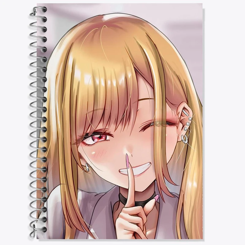 دفتر زبان 50 برگ خندالو مدل سه خط طرح کیتاگاوا انیمه مای درس آپ دارلینگ کد 23844