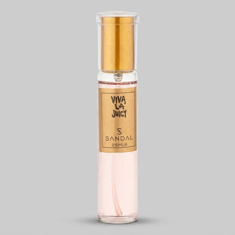عطر جیبی زنانه صندل مدل VIVALA JUICY با رایحه شیرین و خنک حجم 25 میلی‌لیتر