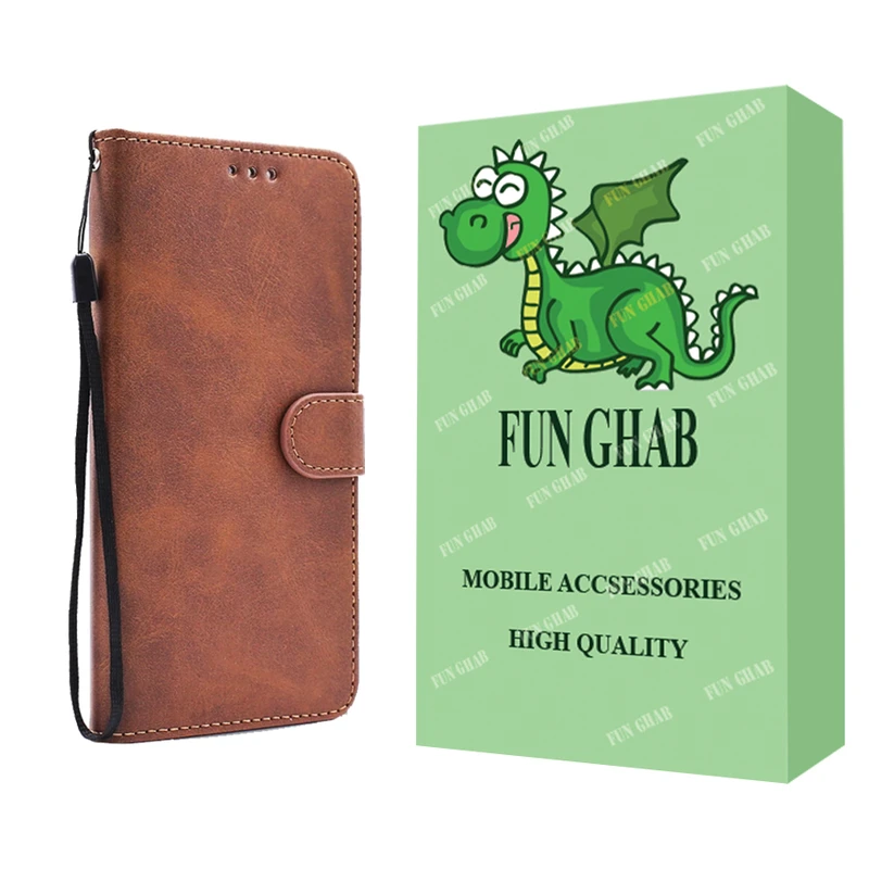 کیف کلاسوری فان قاب مدل چرمی مناسب برای گوشی موبایل سامسونگ Galaxy A6 plus 2018