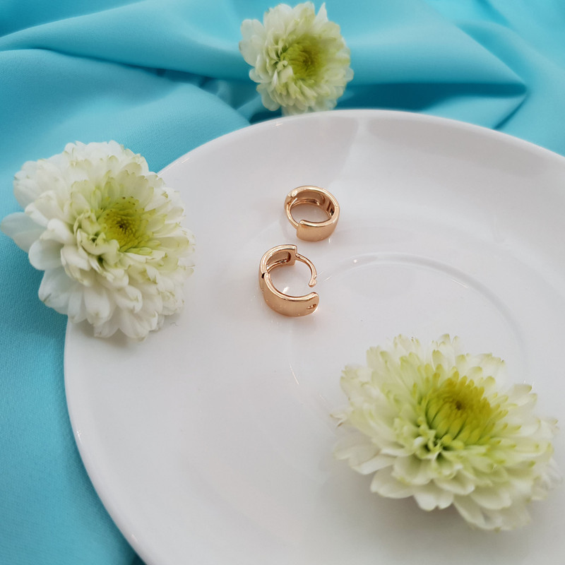 گوشواره زنانه ژوپینگ مدل حلقه ای ریز کد C-26