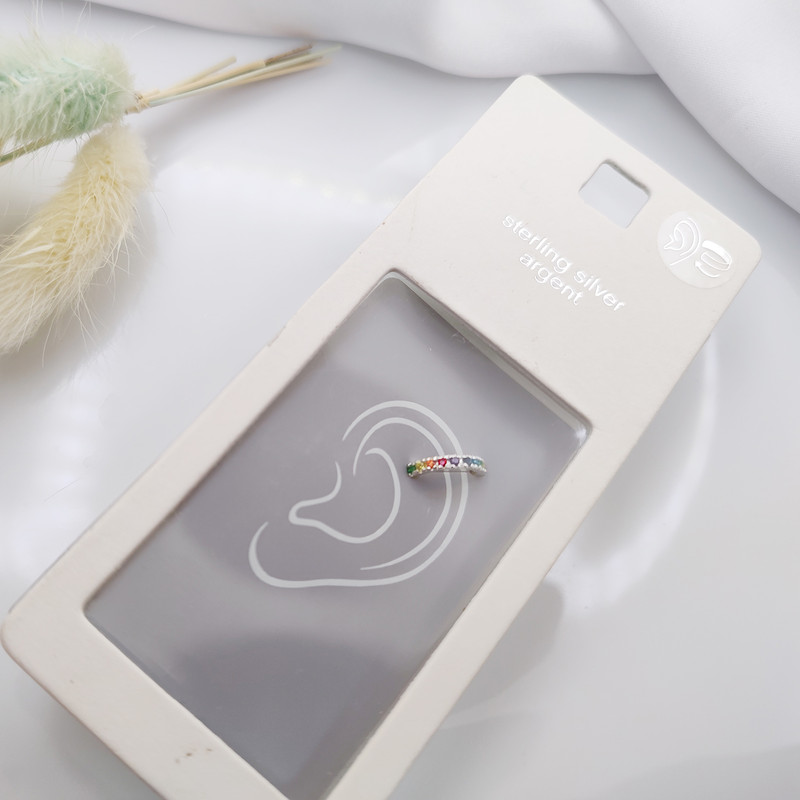 پیرسینگ نقره زنانه مدل ایرکاف لوکس کد 08