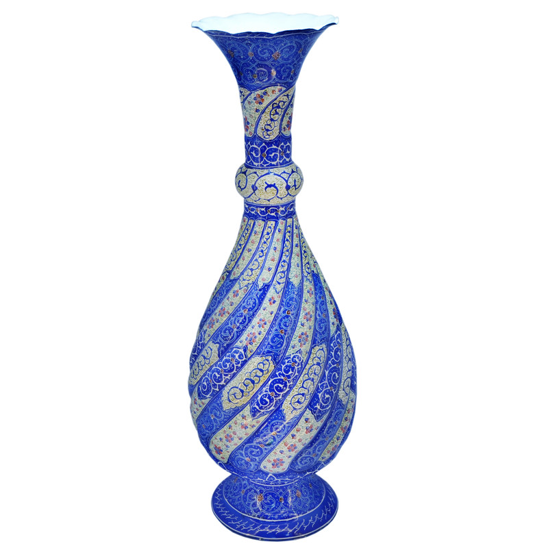 گلدان مینا کاری آقاجانی کد M0057