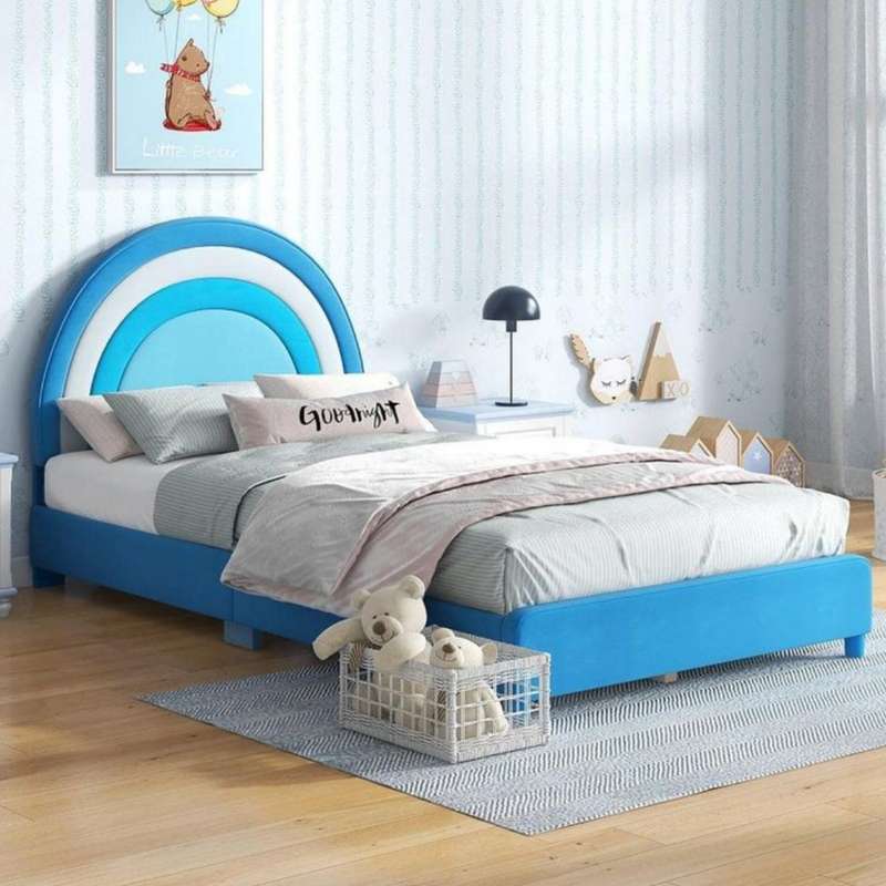 تخت خواب یک نفره کودک و نوجوان مدل رنگین کمان 2 سایز 90x200 سانتی متر